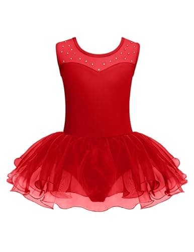 Zaclotre Sparkly Ballet Leotard Tutu Dance Costume for Girls
