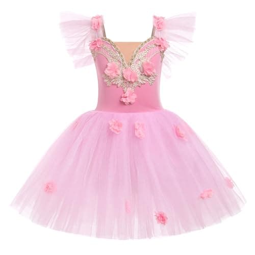 Girl's Velvet Tutu Ballet Dress - Spaghetti Straps Gymnastics Leotard