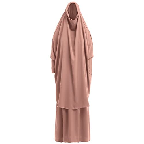 IWEMEK Muslim Women's Chiffon Abaya Dress Set