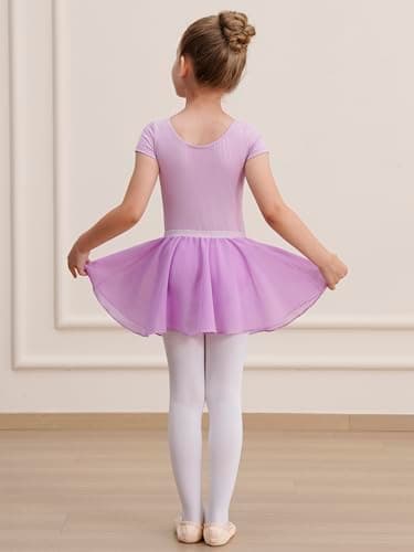 WEGETIT Girls Toddler Ballet Leotard with Skirt Tutu Dance Outfit