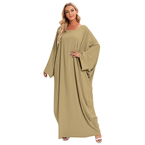 OBEEII Women's Islamic Abaya Dress with Hijab - Full Cover Maxi Robe