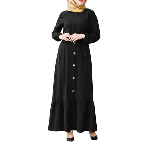 KUIOLYPOER Women's Pakistani Kaftan Abaya, Muslim Dress for Prayer and Dubai Outfits