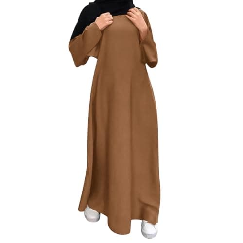 Women Muslim Long Sleeve Kaftan Dress