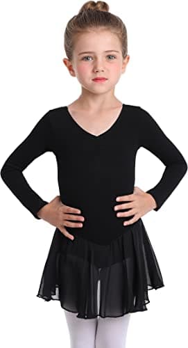 MdnMd Girls' Ballet Leotards with Skirt for Toddlers