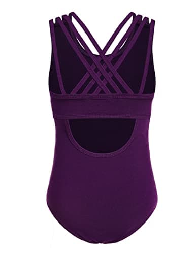 Arshiner Girls' Crisscross Straps Sleeveless Ballet Leotards