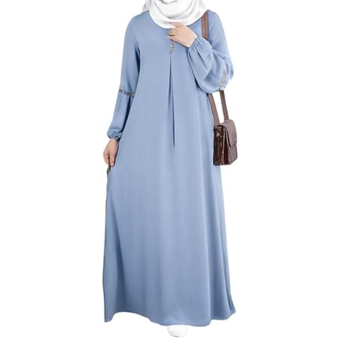 KUIOLYPOER Women's Pakistani Kaftan Abaya, Muslim Dress for Prayer and Dubai Outfits