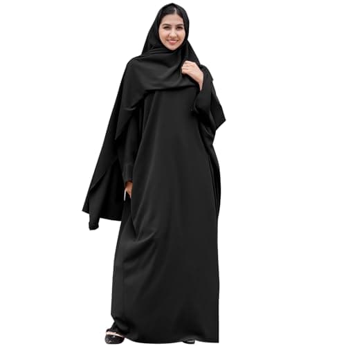 Abayas for Muslim Women - One-Piece Long Sleeve Islamic Prayer Dress