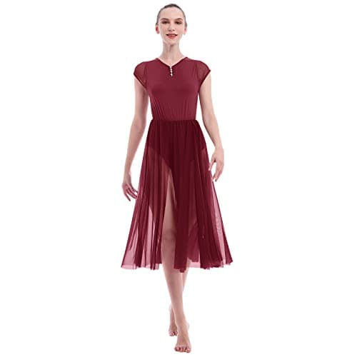 ODASDO Women's Flowing Maxi Dress for Lyrical and Contemporary Dance