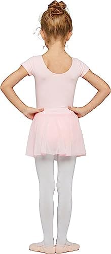 MdnMd Girls' Ballet Leotards with Skirt for Toddlers