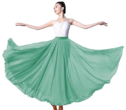 ORIDOOR Graduated Color 35" Lyrical Dance Skirt for Women