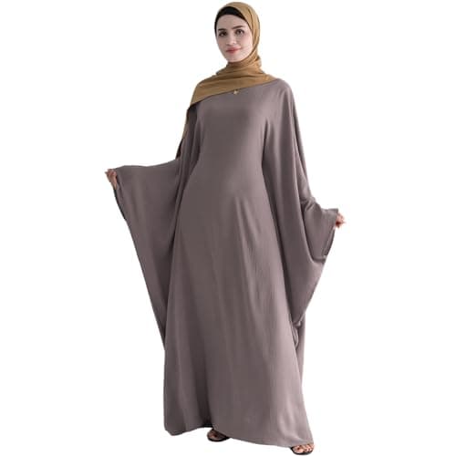 Muslim Abaya Dress for Women | Arabian Prayer Robe with Batwing Maxi Kaftan
