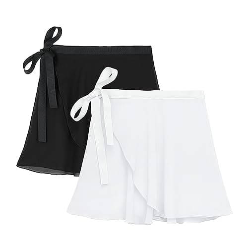 Zando Girls' Chiffon Ballet Wrap Skirts for Teens & Women