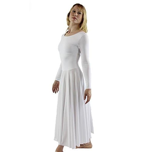 Danzcue Women's Loose Fit Full-Length Long Sleeve Dance Dress