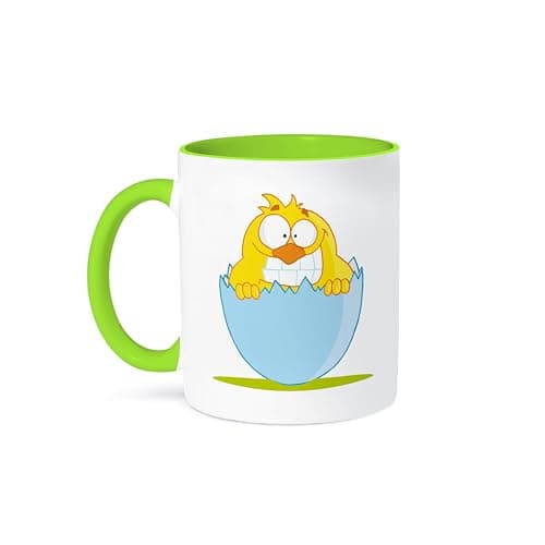 Funny Cartoon Cop Eating Donuts Ceramic Mug for Police Officers, 15-Ounce