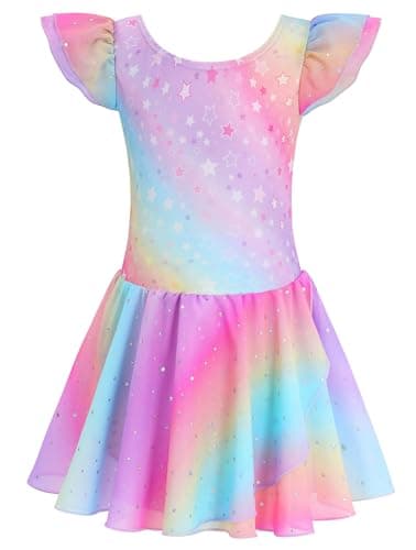 MdnMd Ballet Leotard with Skirt for Toddler Girls