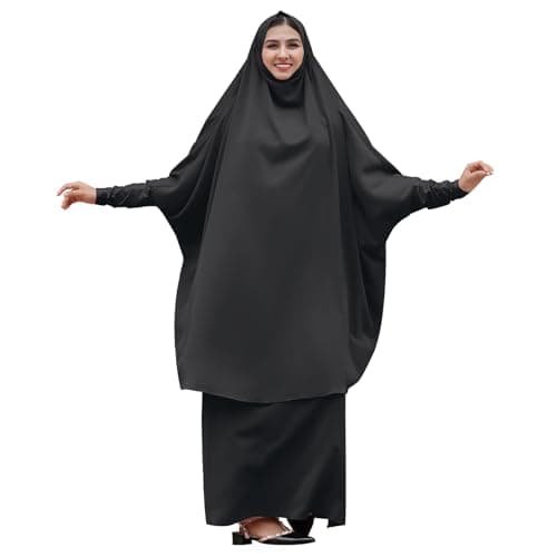 IWEMEK Muslim Women's Chiffon Abaya Dress Set