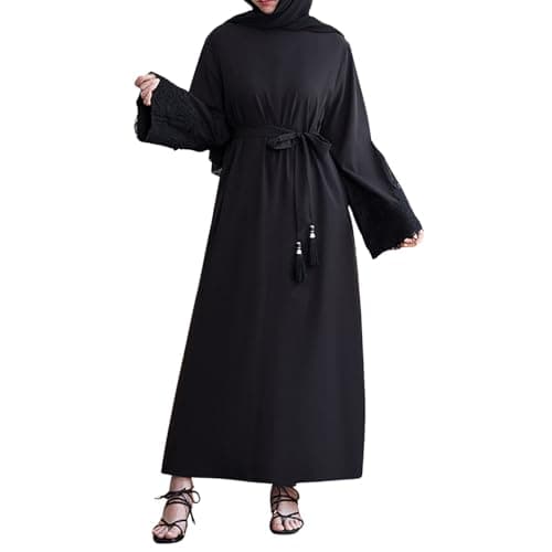 KUIOLYPOER Women's Pakistani Kaftan Abaya, Muslim Dress for Prayer and Dubai Outfits