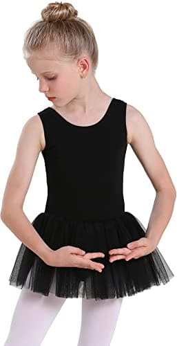 MdnMd Girls' Ballet Leotards with Skirt for Toddlers