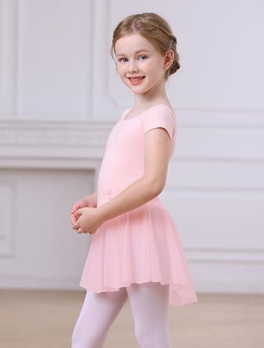 MdnMd Ballet Leotards with Skirt for Toddler Girls