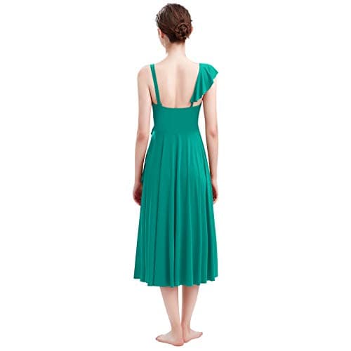 ODASDO Women's Modern Asymmetrical Midi Dance Dress