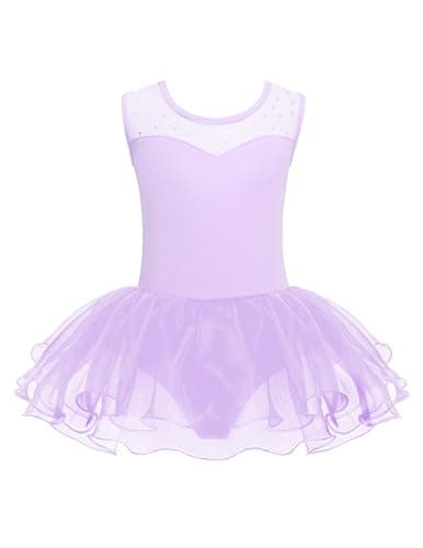 Zaclotre Sparkly Ballet Leotard Tutu Dance Costume for Girls
