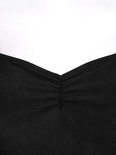 CochOn Women 2 Pcs Lyrical Dance Costume Floral Lace Crop Top & Skirt