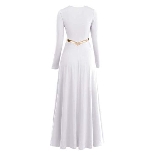 IBAKOM Women's Liturgical Praise Dance Dress Loose Fit Long Sleeve
