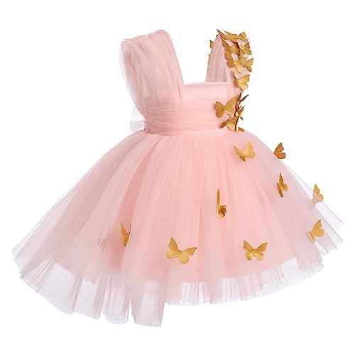 IDOPIP High-Low Tutu Dress for Toddler Princess Birthday Party