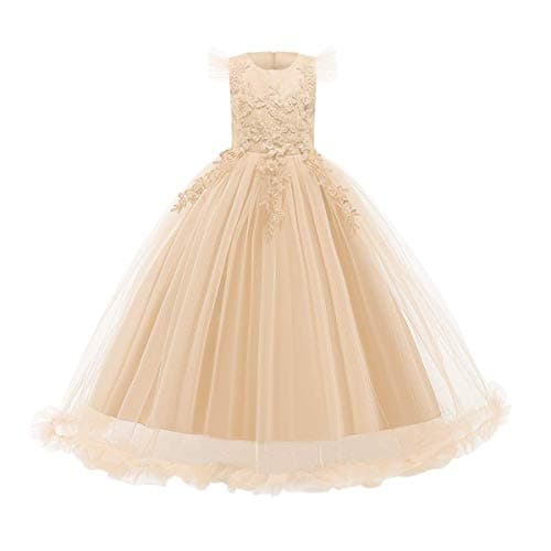 ODASDO Flower Girl Long Dress for Wedding Bridesmaid Pageant