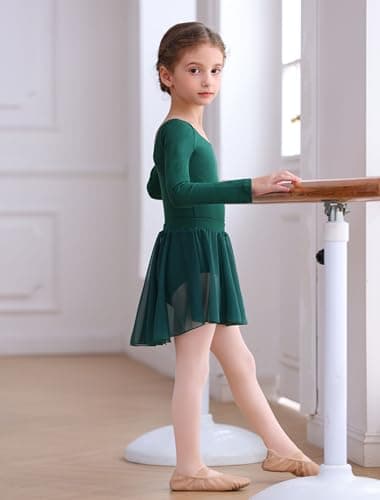 Mecceos Girls' Ballet Leotard Combo with Skirt & Tights