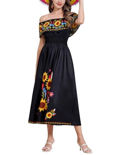 Traditional Mexican Fiesta Dress for Women