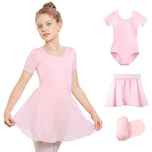 Stelle Girls Ballet Leotards with Skirt and Tights for Toddlers to Big Kids