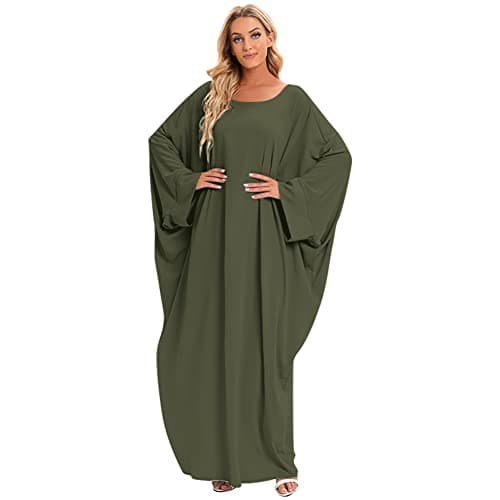 OBEEII Women's Islamic Abaya Dress with Hijab - Full Cover Maxi Robe