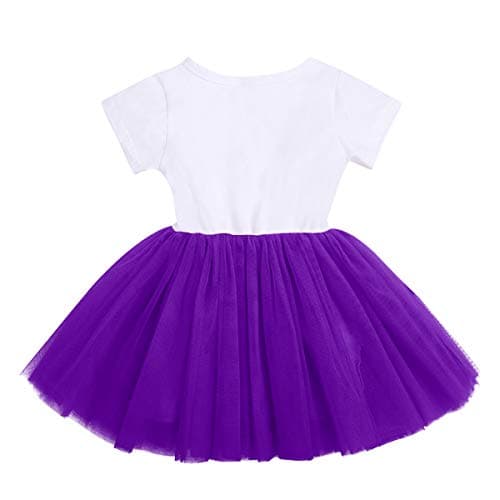 ODASDO Baby Girl 1st/2nd/3rd Birthday Princess Tulle Dress with Headband