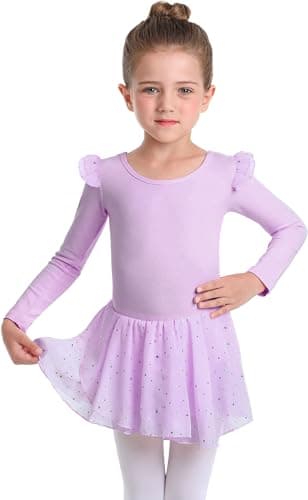 MdnMd Ballet Leotards with Skirt for Toddler Girls