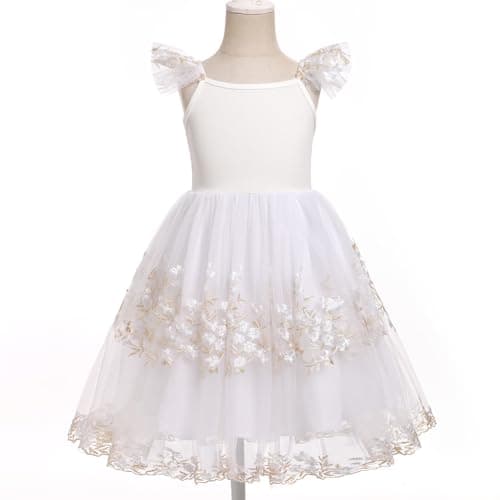 ODASDO Flower Girl Tutu Wedding Dress for Girls