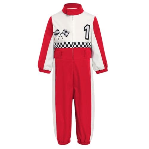 ODASDO Baby Boys & Girls Race Car Driver Jumpsuit 1st & 2nd Birthday Outfits