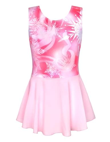 Nokecina Girls' Sparkle Ballet Leotard with Skirt & Dance Dress
