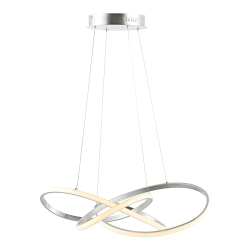 Jonathan Y JYL7219A Alexia 25" Black Dimmable Contemporary Pendant LED Dining Room Kitchen