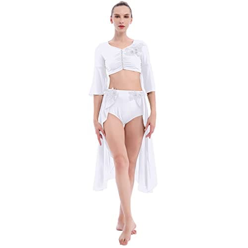 Women's Lyrical Dance Outfit: Chiffon Flowy Skirted Leotard
