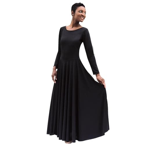 EUROTARD Women's Long Sleeve Worship Liturgical Dance Dress