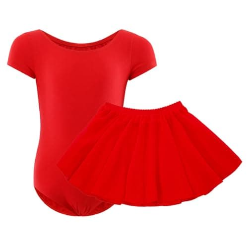 WEGETIT Ballet Leotards for Girls Toddler Dance Outfits with Skirt
