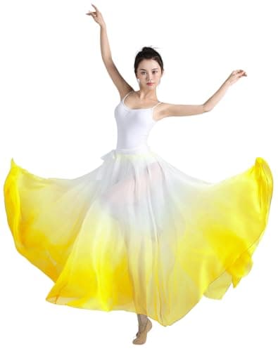 Z&X Women's Gradient Chiffon Dance Skirt for Modern Ballet Performance
