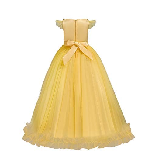 ODASDO Flower Girl Long Dress for Wedding Bridesmaid Pageant