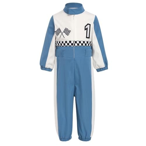 ODASDO Baby Boys & Girls Race Car Driver Jumpsuit 1st & 2nd Birthday Outfits