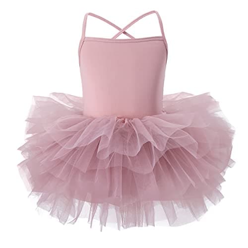 KARETT Girls Ballet Tutu Dress for Toddlers, V-Neck Leotard Outfit, Ages 1-7