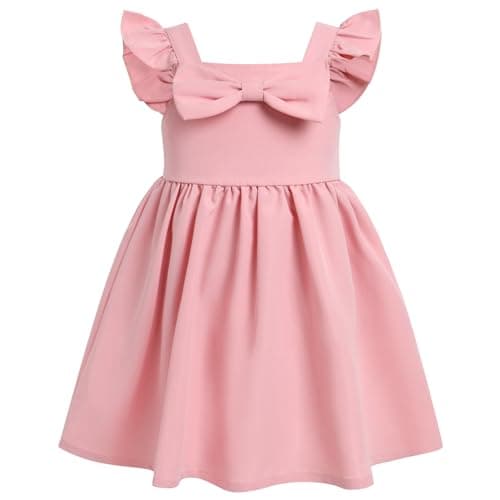 ODASDO Princess Bowknot Dress for Toddler Girls Weddings Summer Casual