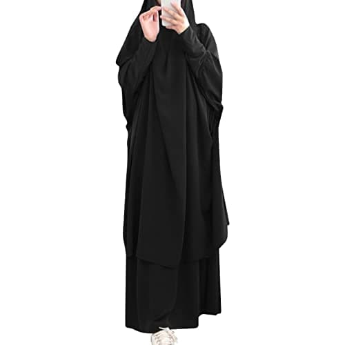 IBTOM CASTLE Women's Muslim Hijab Prayer Dress Maxi Cardi Robe