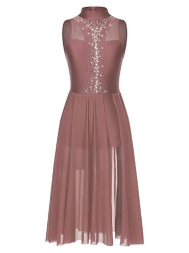 Women's Lyrical Dance Costume Mesh Flowy Dress