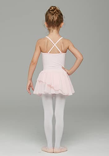 Toddler Girls' Ballet Leotards with Skirt and Puff Sleeves